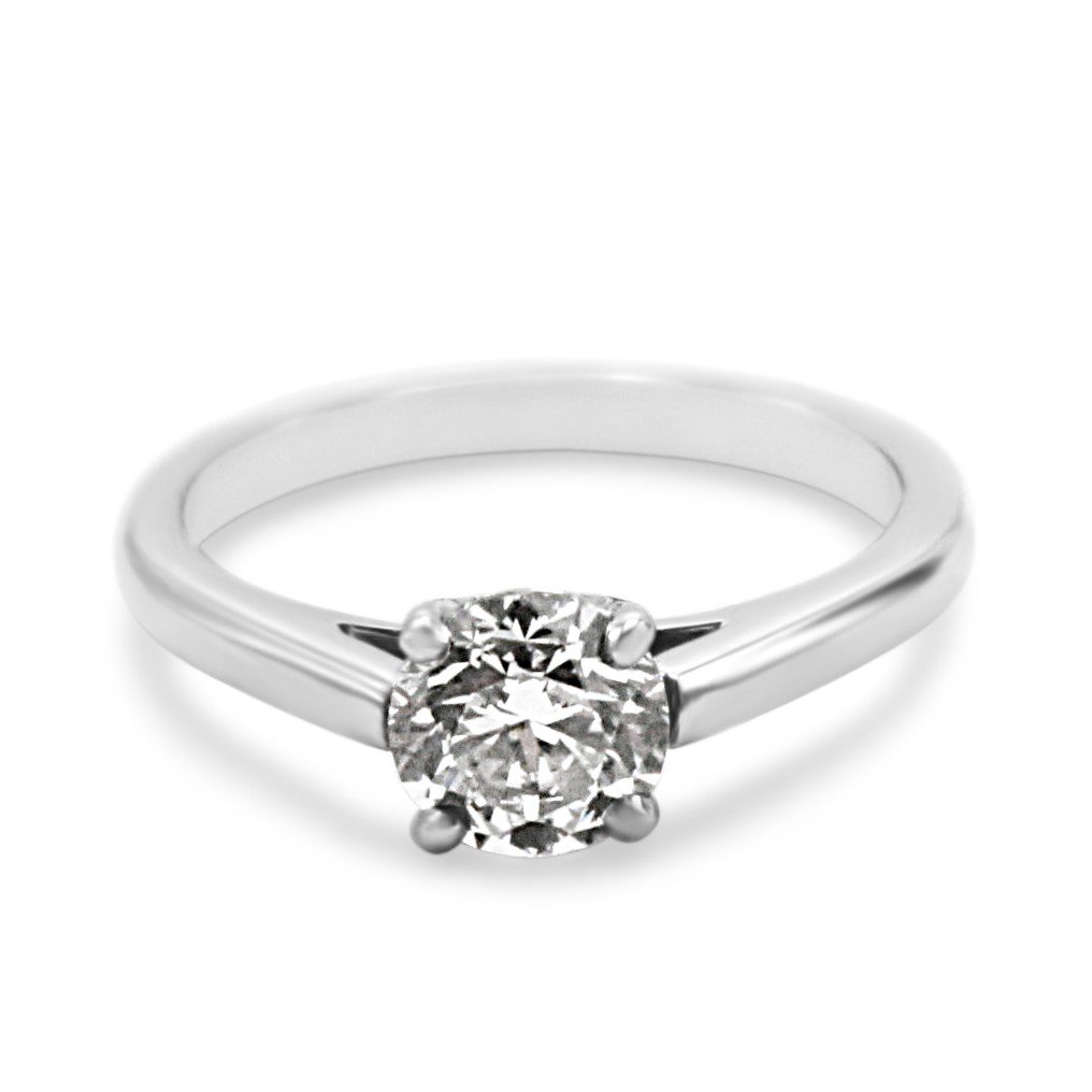 used GIA Certificated 1.00ct Diamond Ring set in Platinum