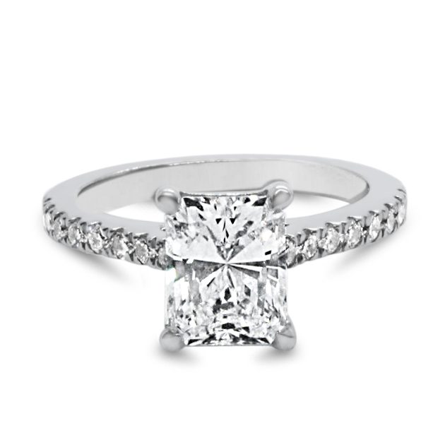 used GIA Certificated 1.20ct Radiant Cut Diamond Dress Ring
