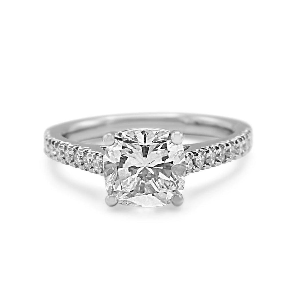 used GIA Certificated 1.51ct Cushion Brilliant Cut Diamond Ring
