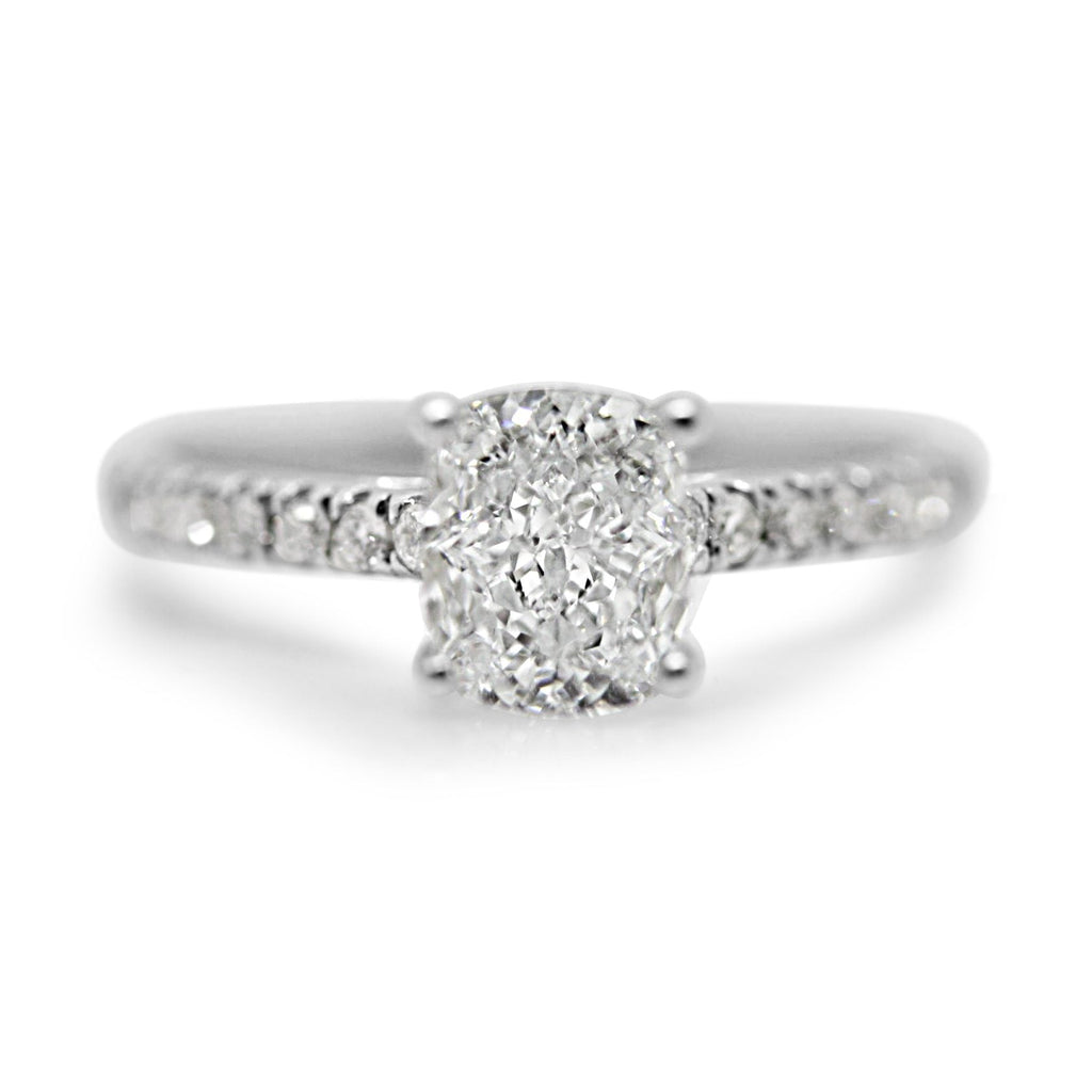used GIA Certificated 1.57ct Cushion Cut Diamond Ring