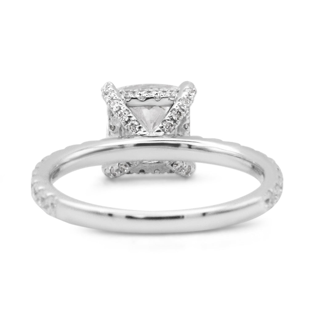 used GIA Certificated Cushion Cut 1.5ct Diamond Ring