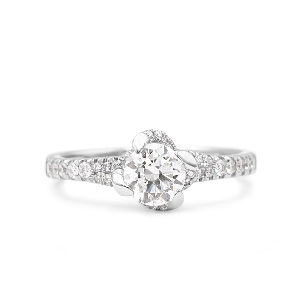 used GIA Certificated Solitaire Diamond Ring 0.80cts D VS1 - Platinum