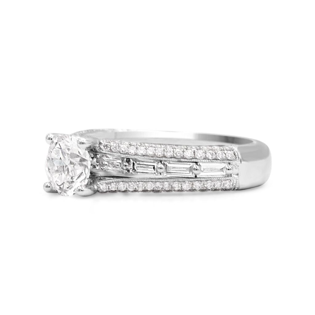 used GIA Certificated Solitaire Round Brilliant Cut Diamond Ring