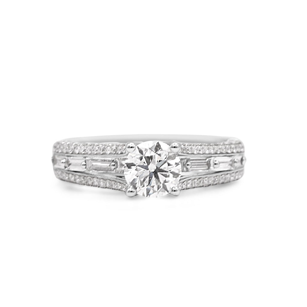 used GIA Certificated Solitaire Round Brilliant Cut Diamond Ring