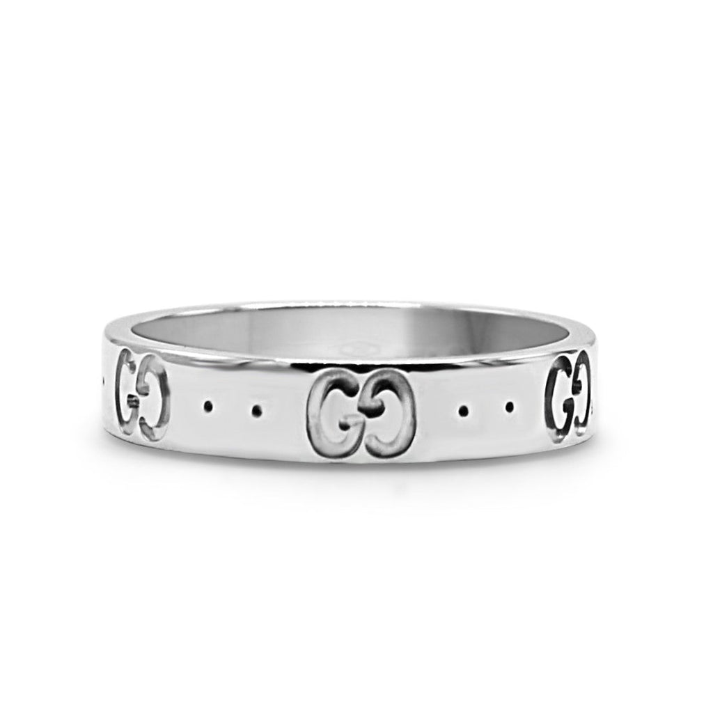 used Gucci Icon 18ct White Gold Band Ring