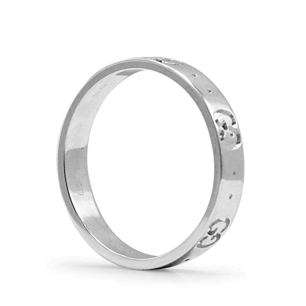 used Gucci Icon 18ct White Gold Band Ring