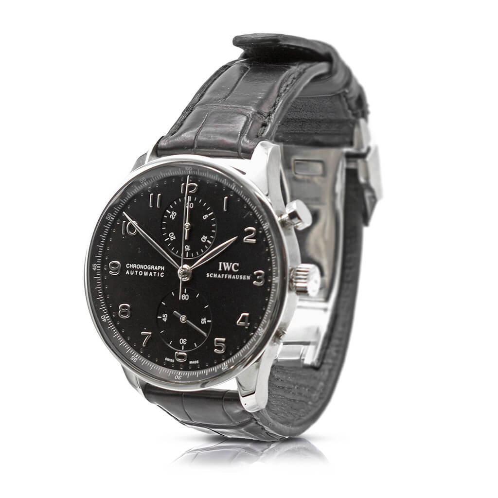 used IWC 41mm Portugieser Chronograph Steel Watch Ref - IW371447