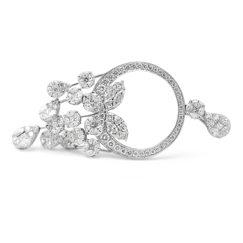 used Marquise, Princess & Brilliant Cut Chandelier Design Diamond Earrings