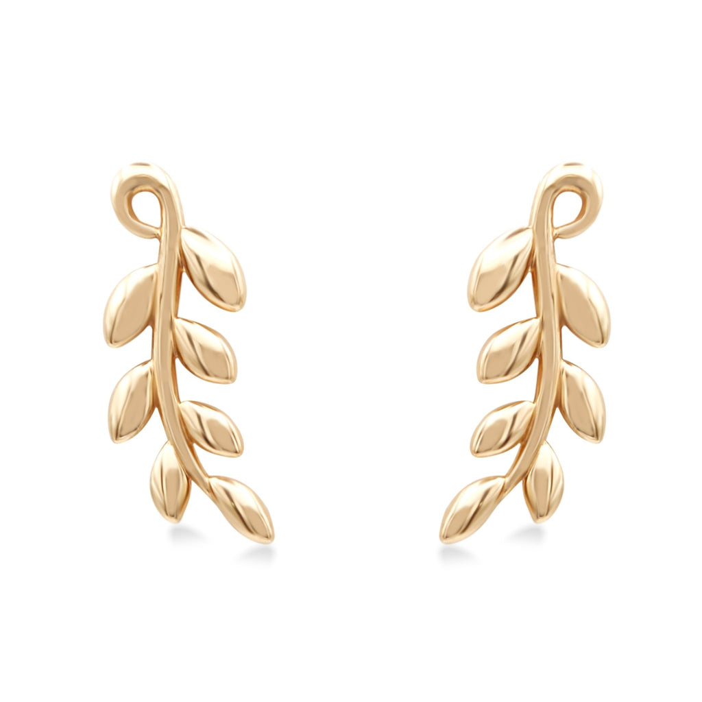 used Paloma Piccaso Tiffany Olive Leaf Climber Earrings - 18ct Rose Gold
