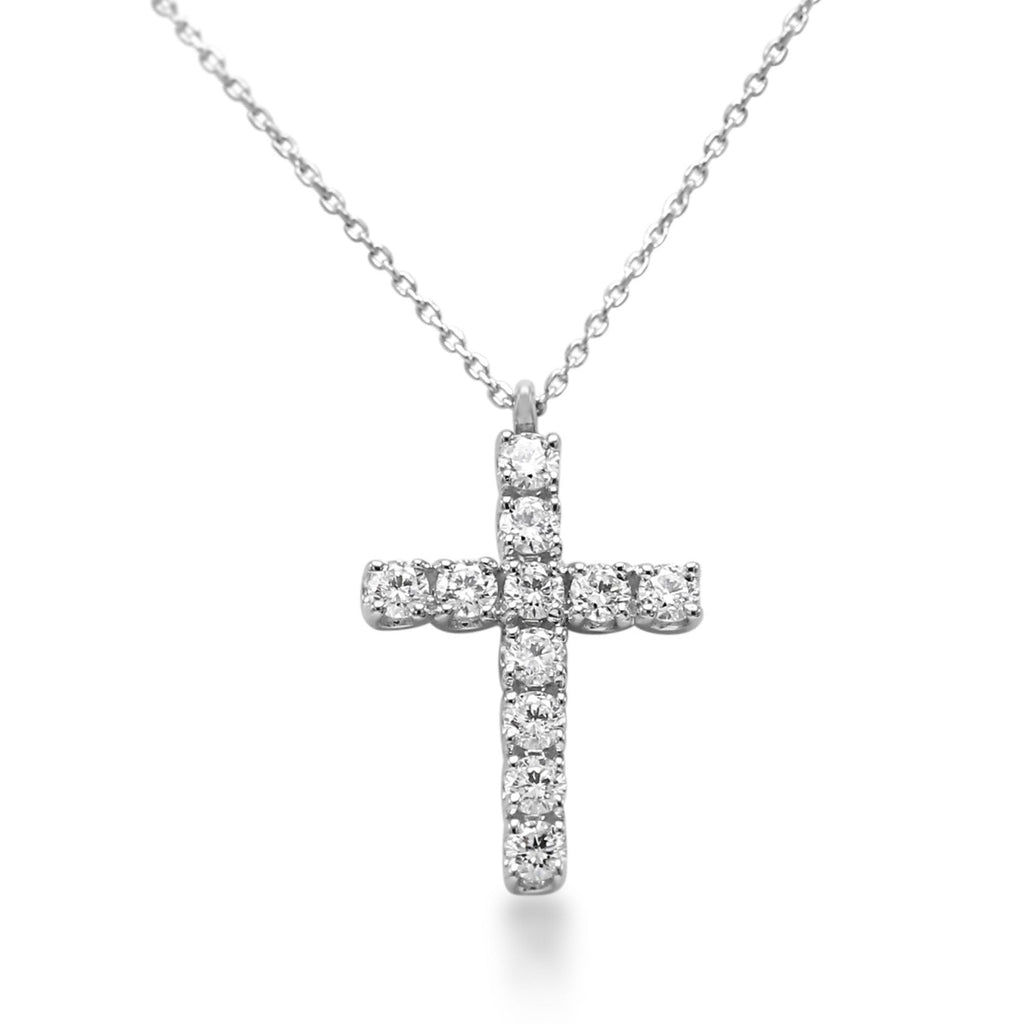 used Platinum 0.23ct Diamond Cross On Chain