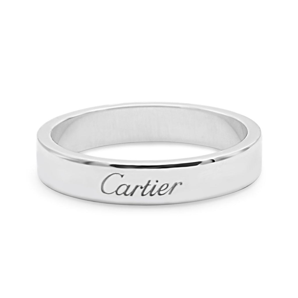 used Platinum 'C de Cartier' 4mm Band Ring