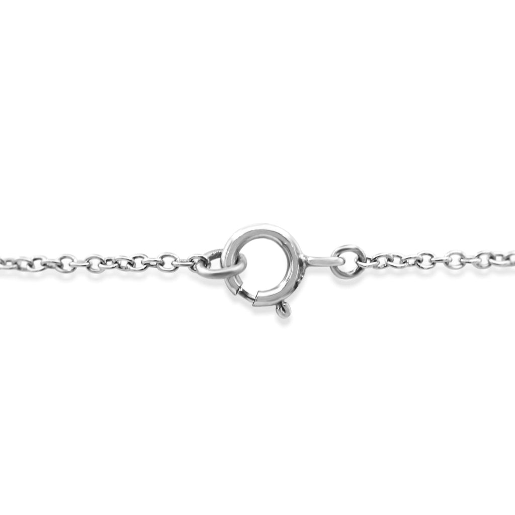 used Platinum Diamond & Sapphire Daisy Cluster Pendant On Chain