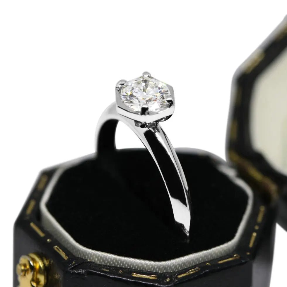 used Platinum Handmade 0.71ct Bespoke Brilliant Cut Diamond Ring