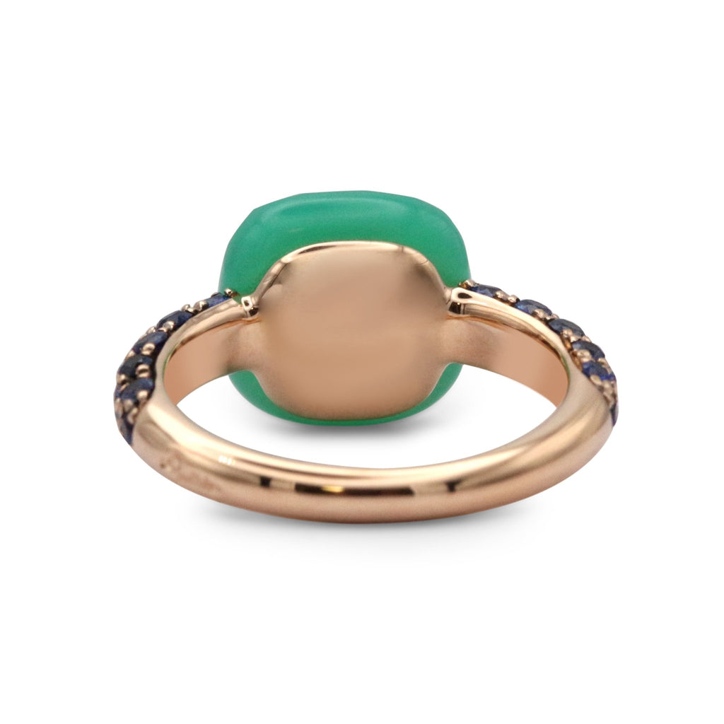 used Pomellato Capri Chrysoprase & Sapphire Ring - 18ct Rose Gold