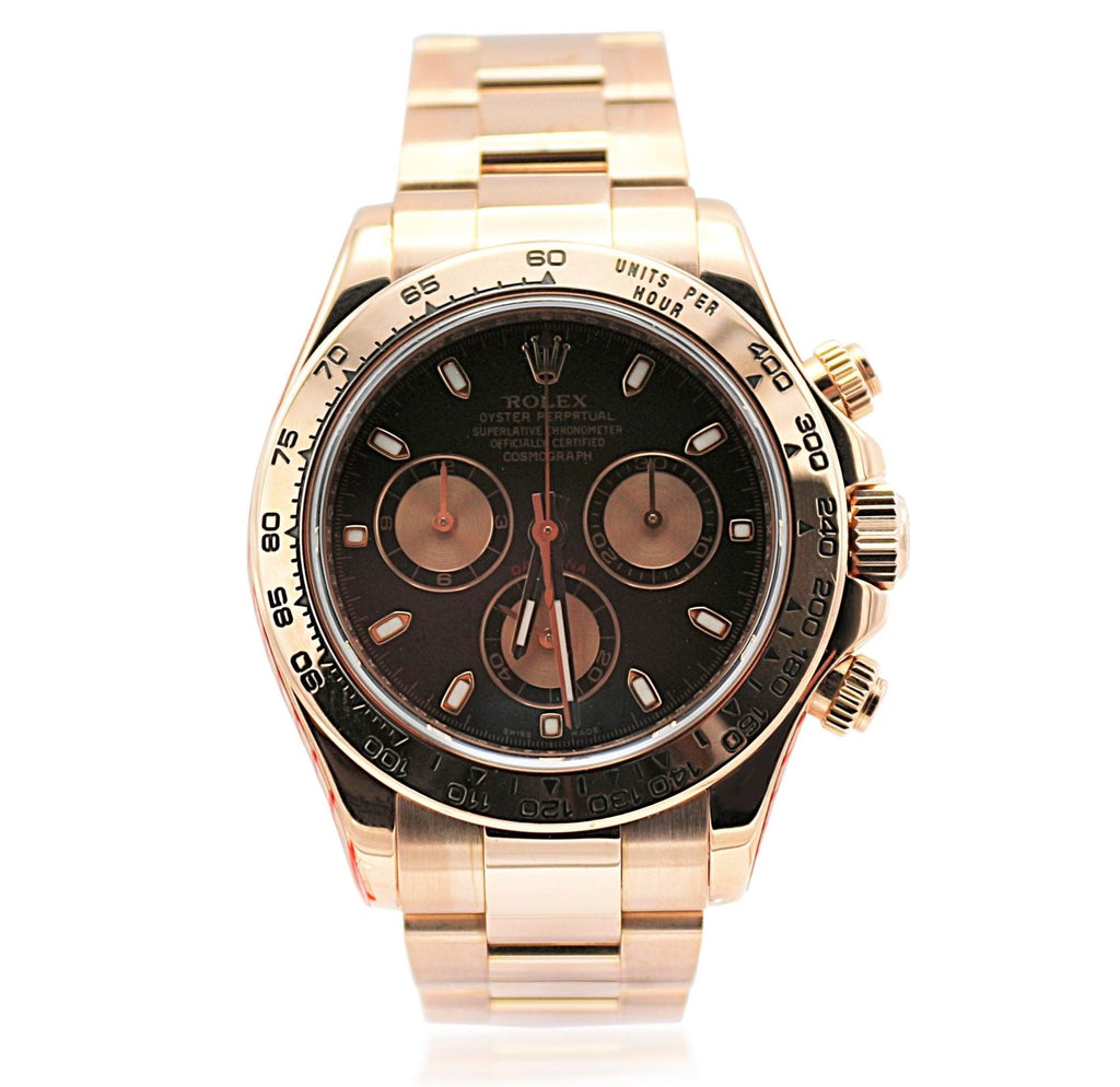 used Rolex 40mm 18ct Rose Gold Cosmograph Daytona Watch