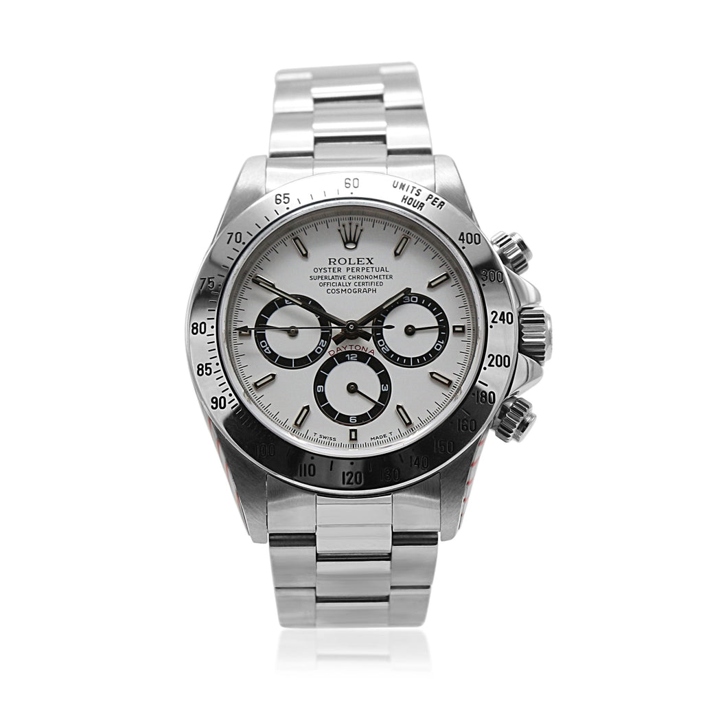 used Rolex Cosmograph Daytona 40mm White Dial Steel Watch