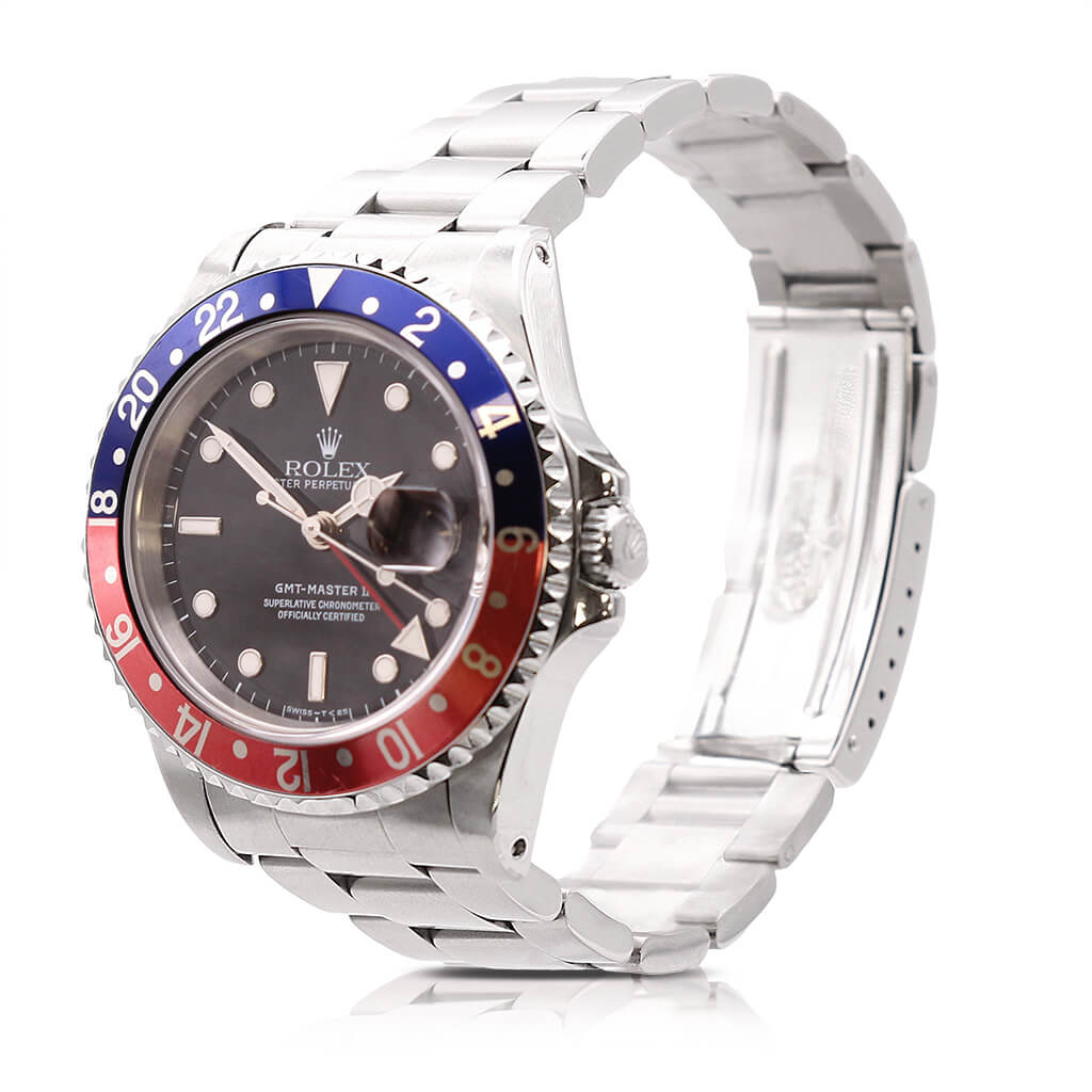 used Rolex GMT Master II "Pepsi" 40mm Steel Watch - Ref: 16710