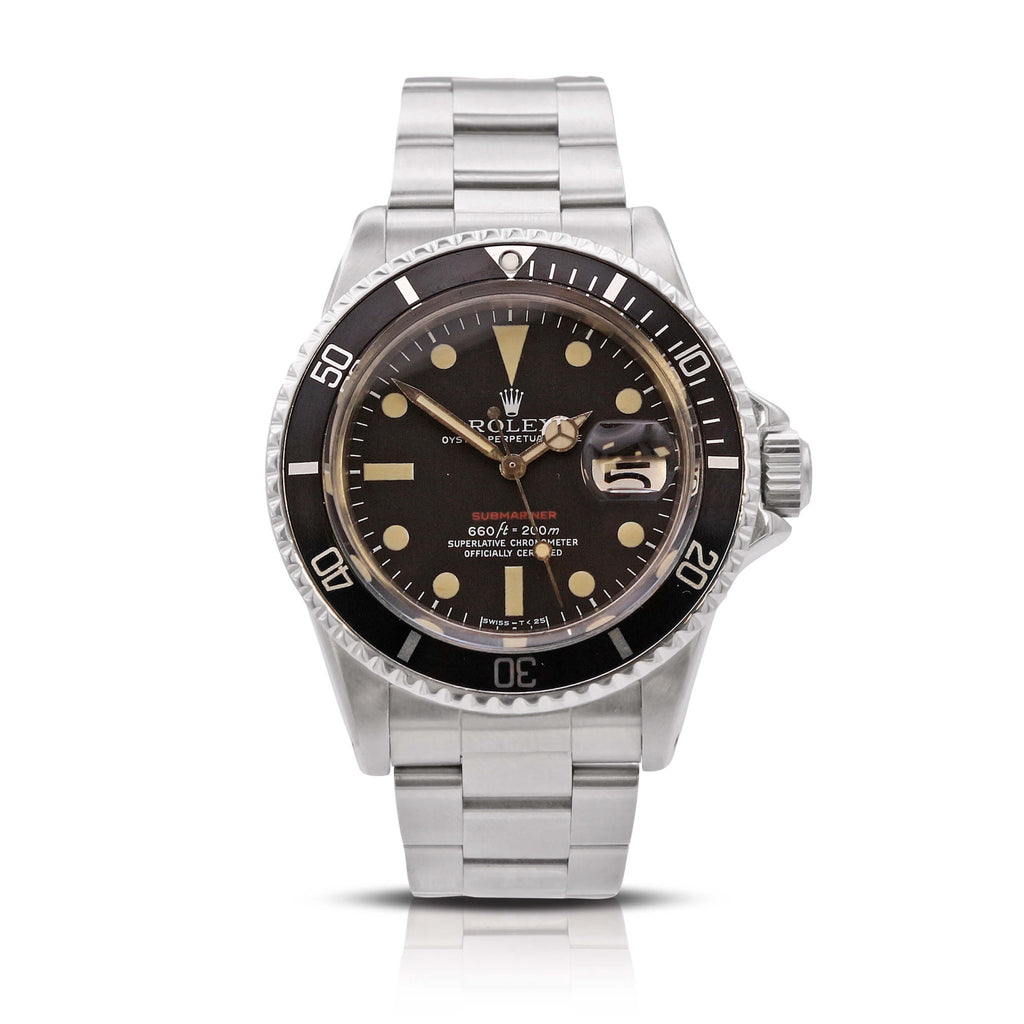 used Rolex Vintage Steel 40mm Red Submariner Date Watch 1972 Ref: 1680