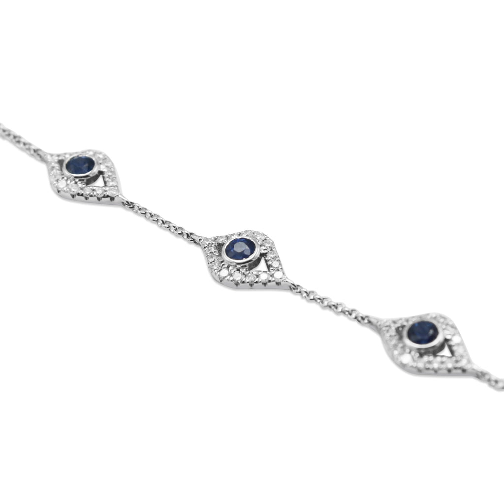 used Sapphire & Diamond Fancy Gem Set Bracelet