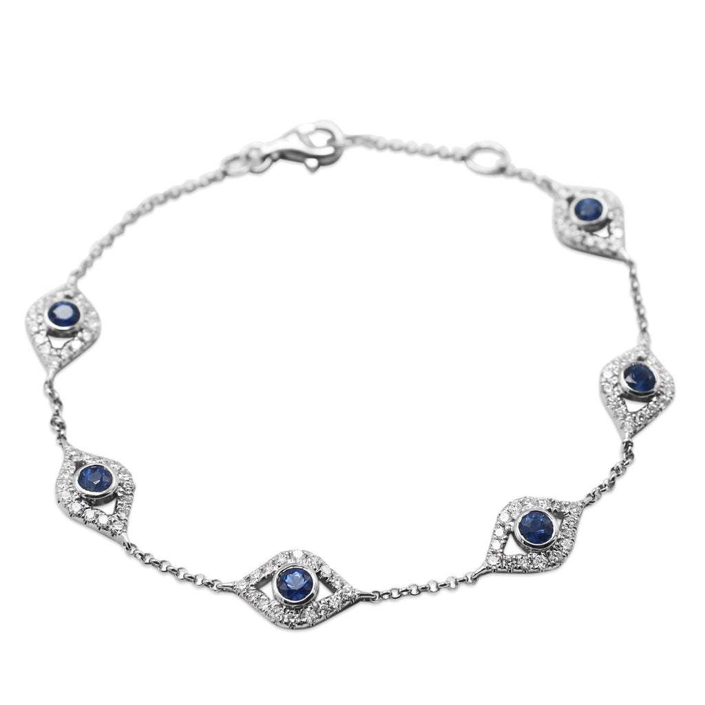 used Sapphire & Diamond Fancy Gem Set Bracelet