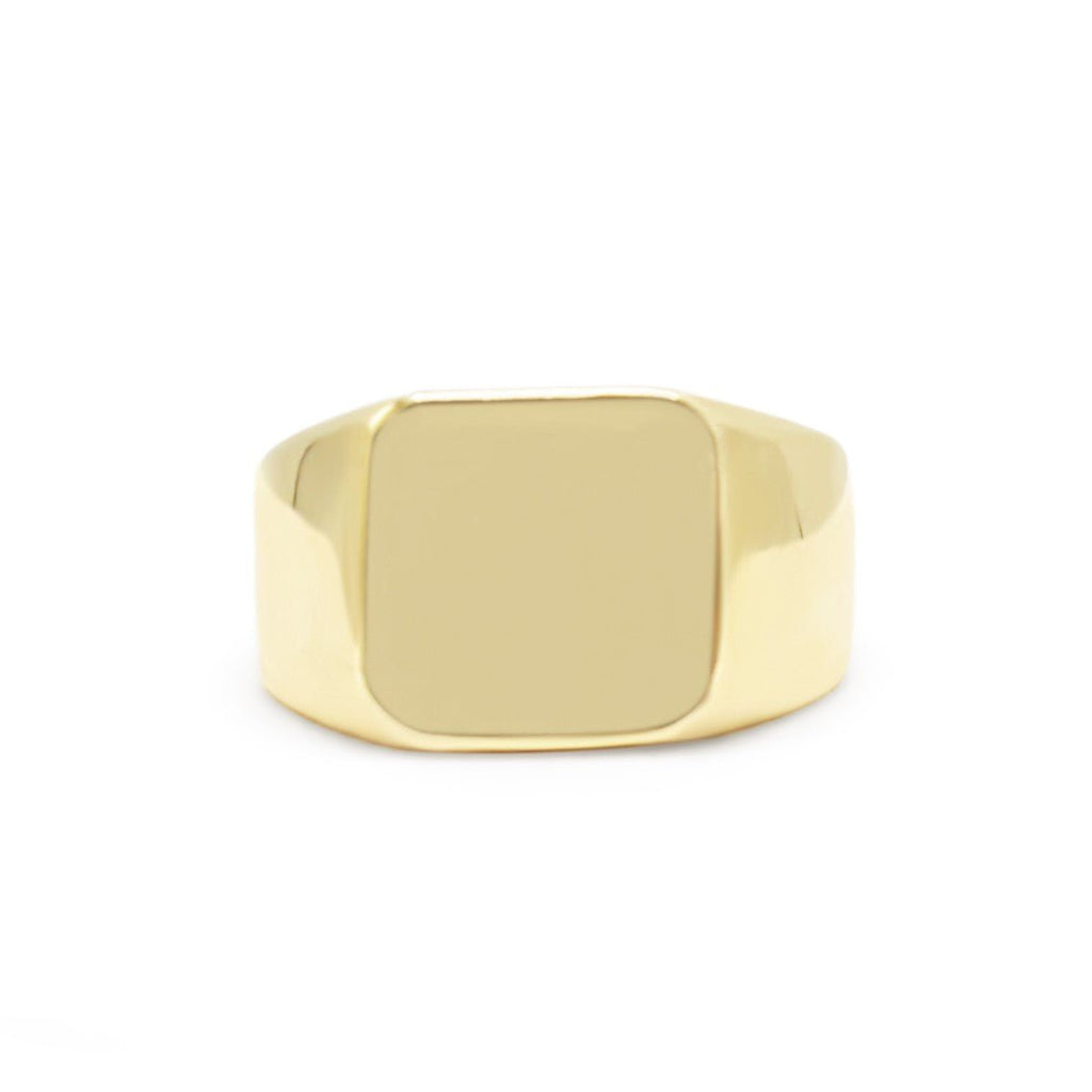 used Square Signet Ring in 18ct Yellow Gold