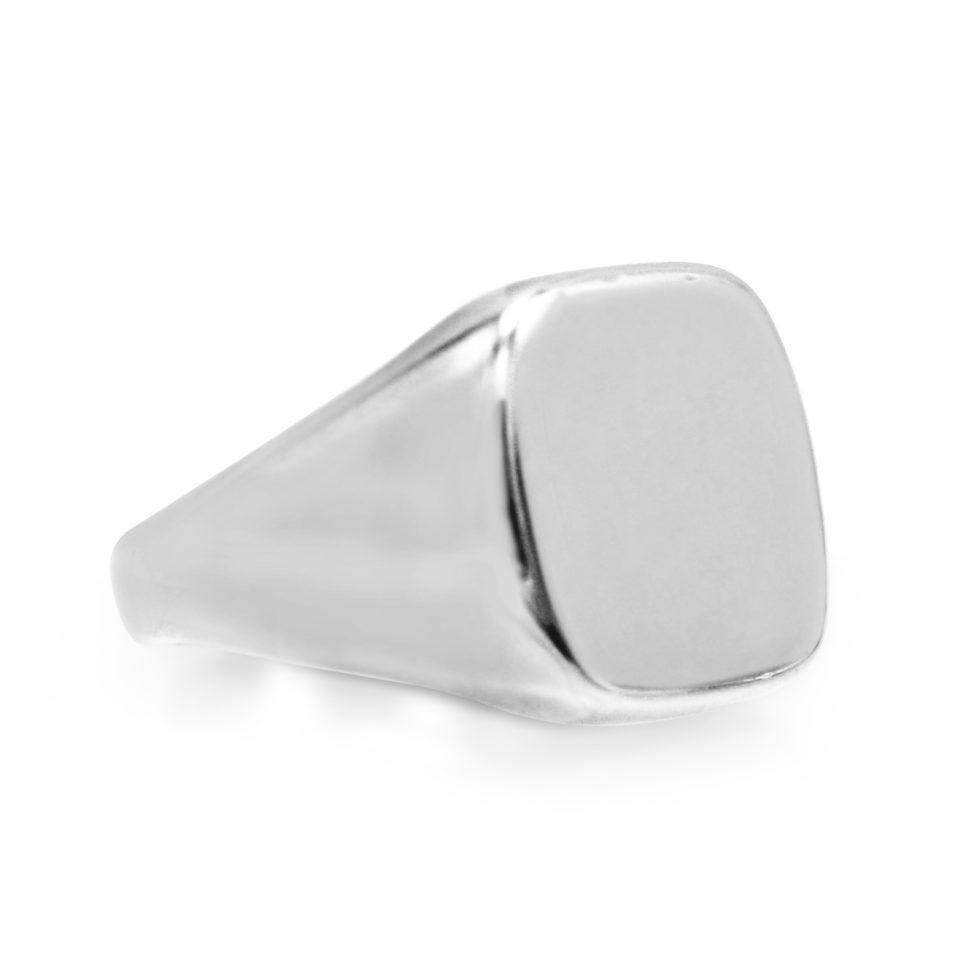 used Sterling Silver Cushion Shape Signet Ring