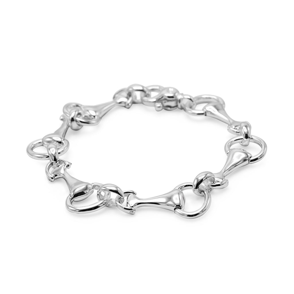used Stirrup Design 8" Link Bracelet - Sterling Silver