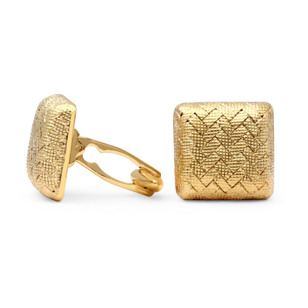 used Textured Finished Square Dunhill Cufflinks - 18ct Yellow Gold