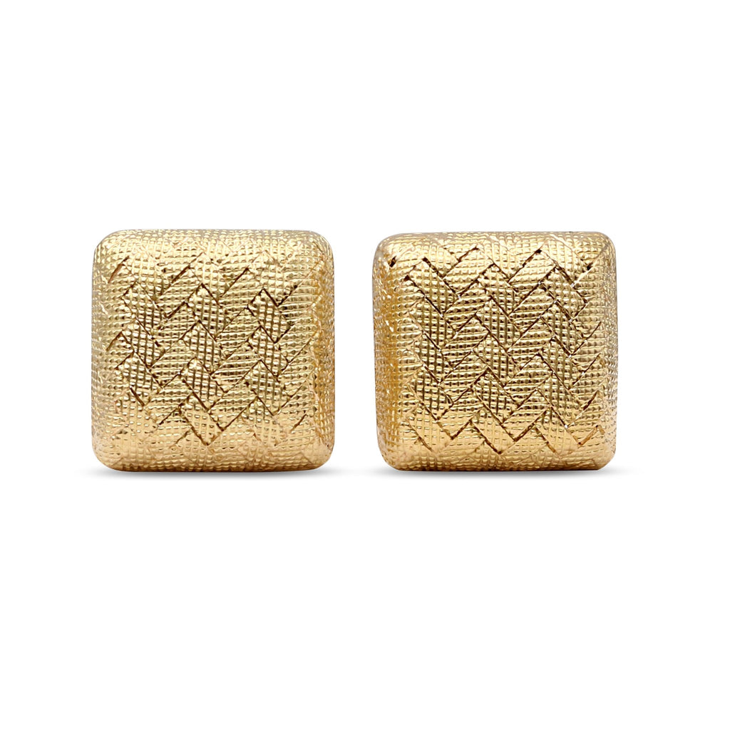 used Textured Finished Square Dunhill Cufflinks - 18ct Yellow Gold
