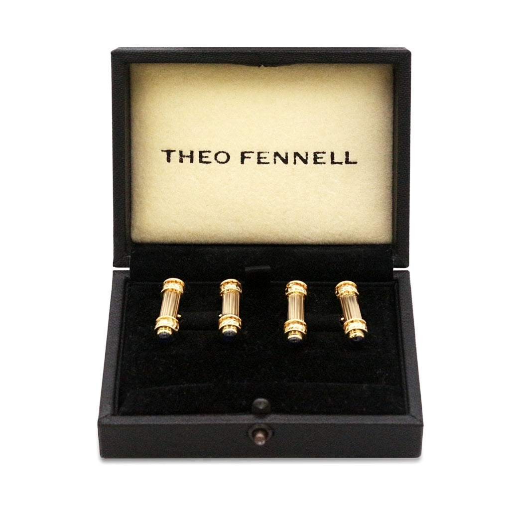 used Theo Fennell Cabochon Sapphire Set Cufflinks - 18ct Yellow Gold