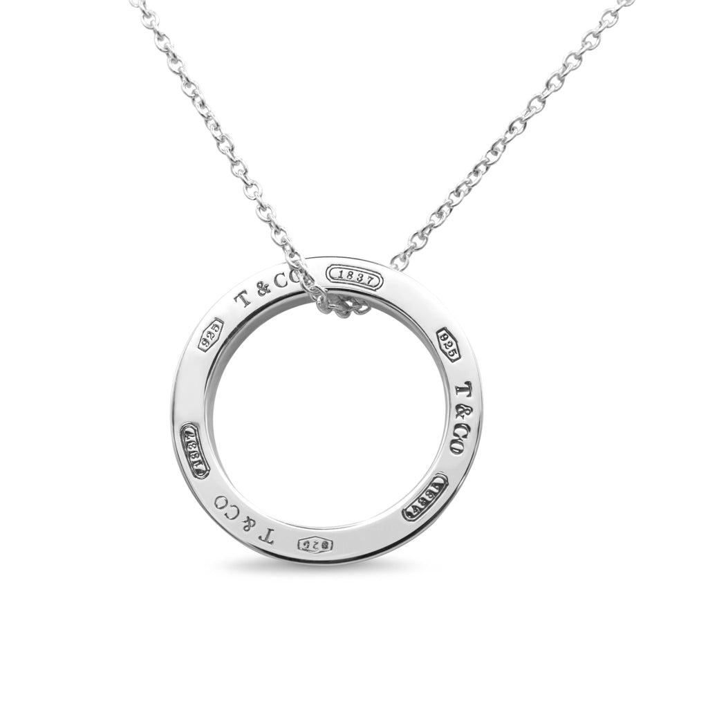 used Tiffany 1837 Circle Medium Pendant On Necklace - Sterling Silver