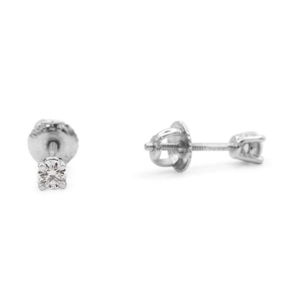 used Tiffany Brilliant Cut Diamond Stud Earrings - Platinum