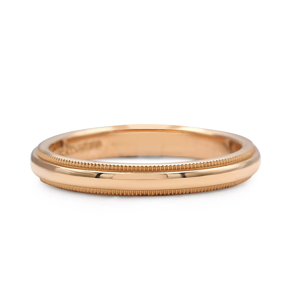 used Tiffany & Co 3mm Millgrain Edge Court Wedding Ring