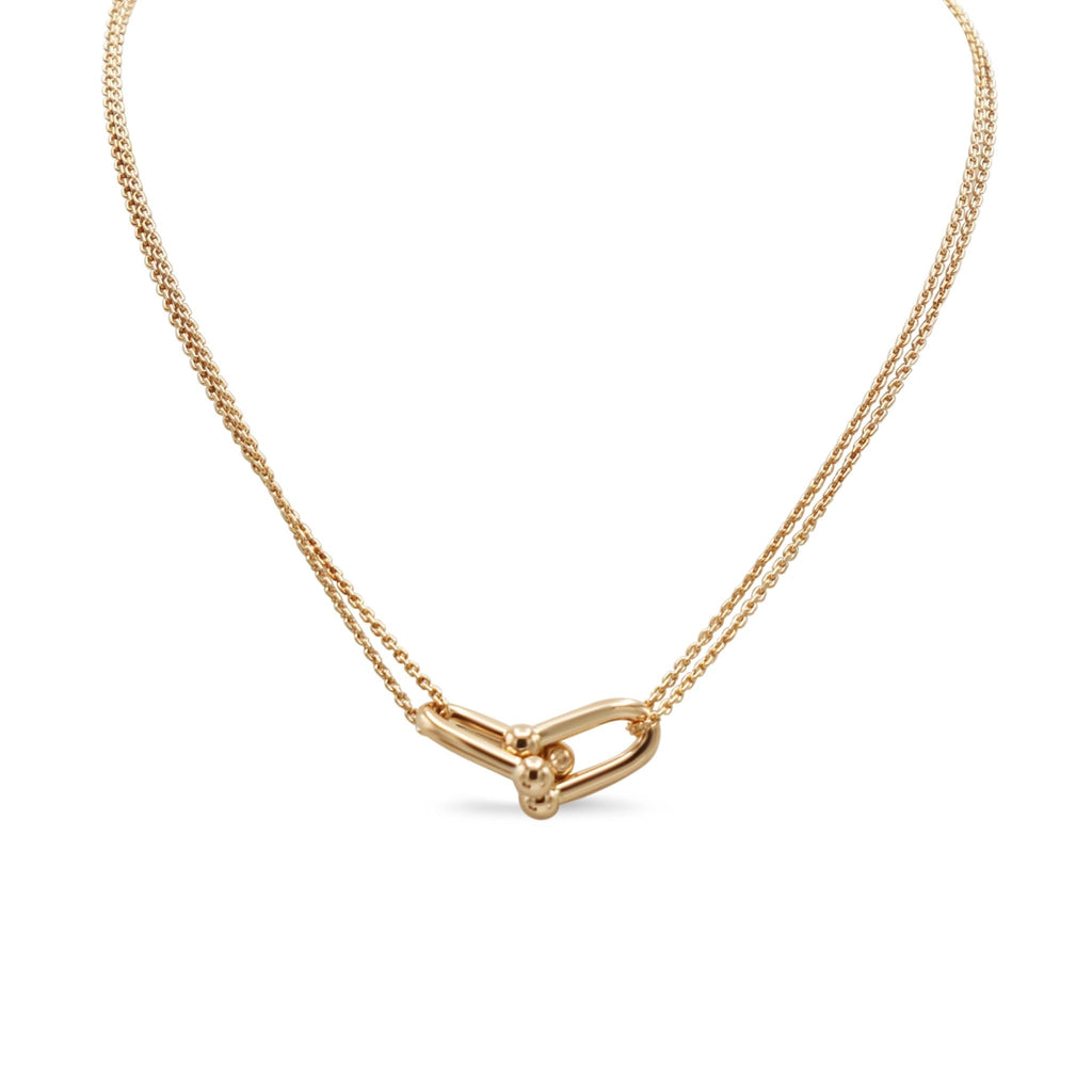 used Tiffany & Co City HardWear Link Pendant on 18" Chain - 18ct Rose Gold