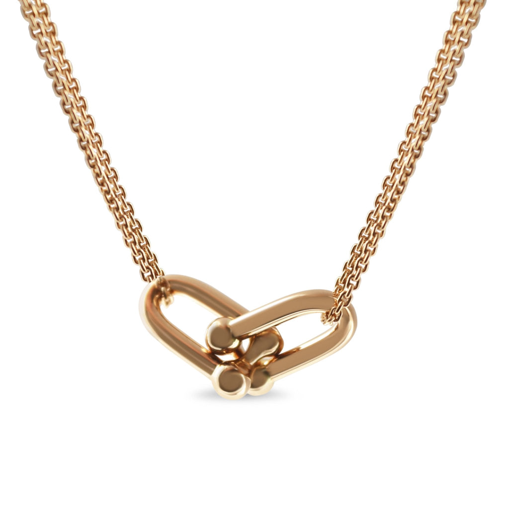 used Tiffany & Co City HardWear Link Pendant on 18" Chain - 18ct Rose Gold