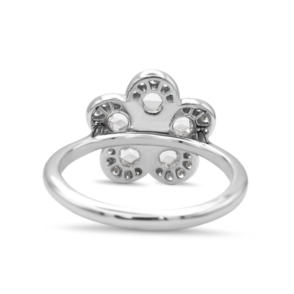 used Tiffany & Co Diamond Enchant Flower Ring - Platinum