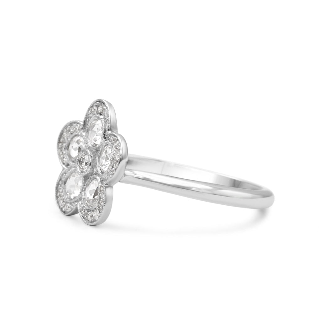 used Tiffany & Co Diamond Enchant Flower Ring - Platinum