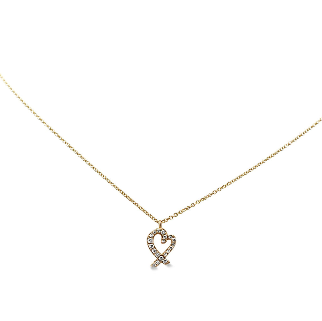 used Tiffany & Co. Diamond Heart Pendant On Chain by Paloma Picasso