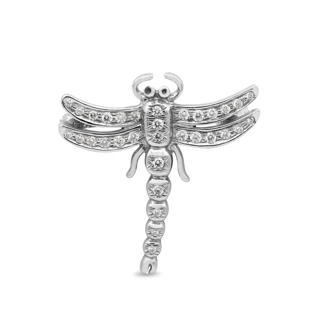 used Tiffany & Co. Enchanted Dragonfly Diamond Brooch - Platinum