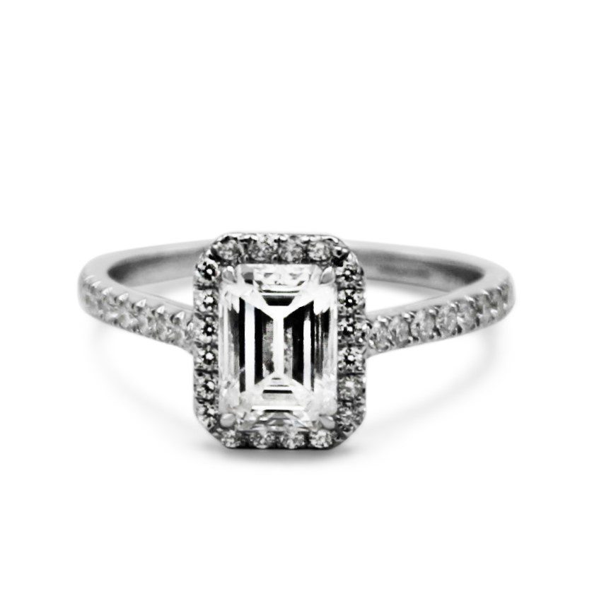 used Tiffany & Co. GIA Certificated Emerald Cut Diamond Ring - Platinum