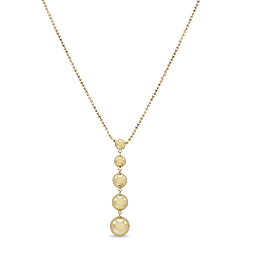 used Tiffany & Co Graduated Ball Pendant On 20" Necklace - 18ct Yellow Gold