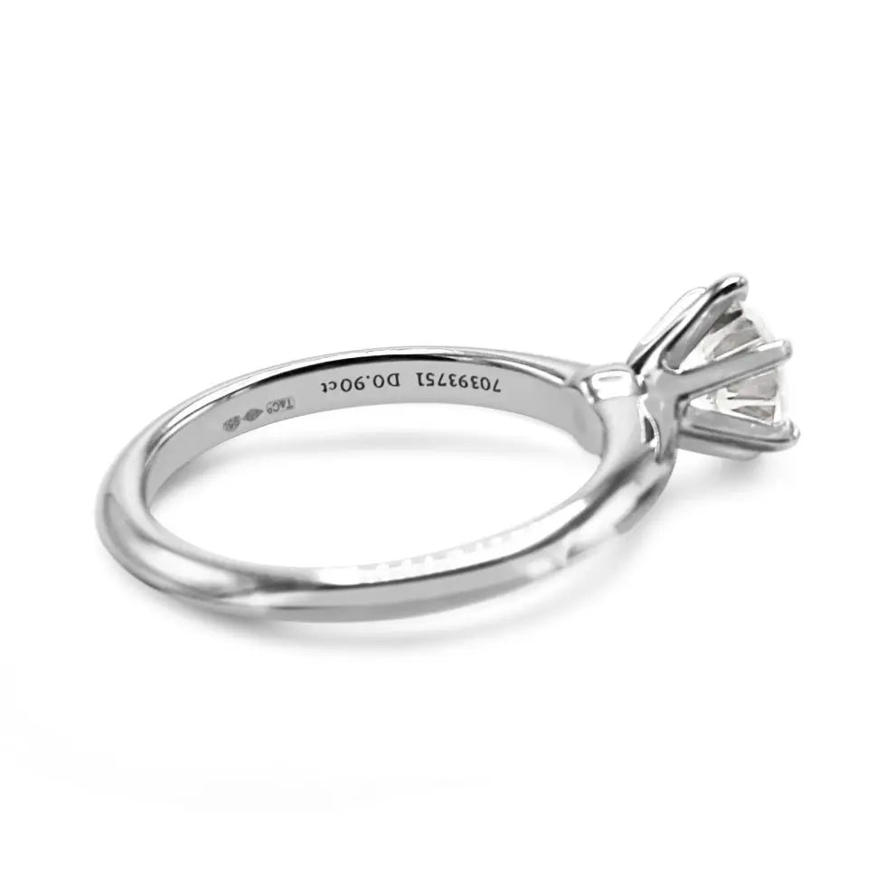 used Tiffany & Co. Platinum Solitaire 0.90ct Diamond Ring