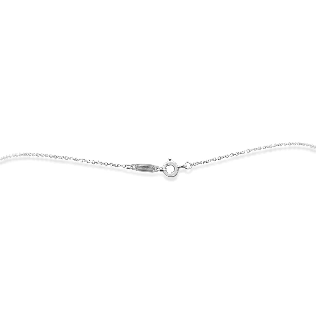 used Tiffany & Co Small Diamond Set Cross Pendant On Necklace - Platinum