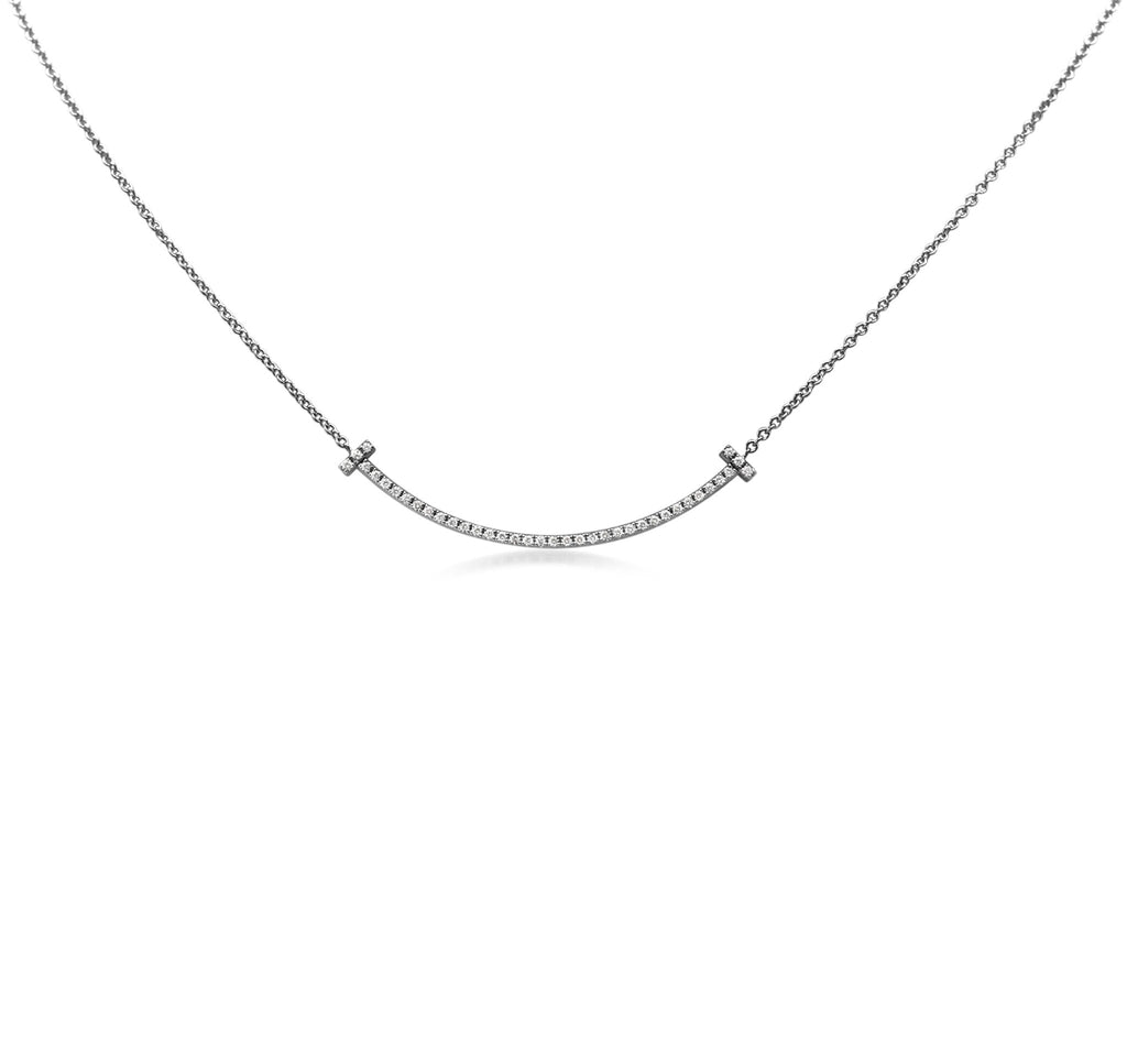 used Tiffany & Co. T Smile Diamond Pendant/Chain