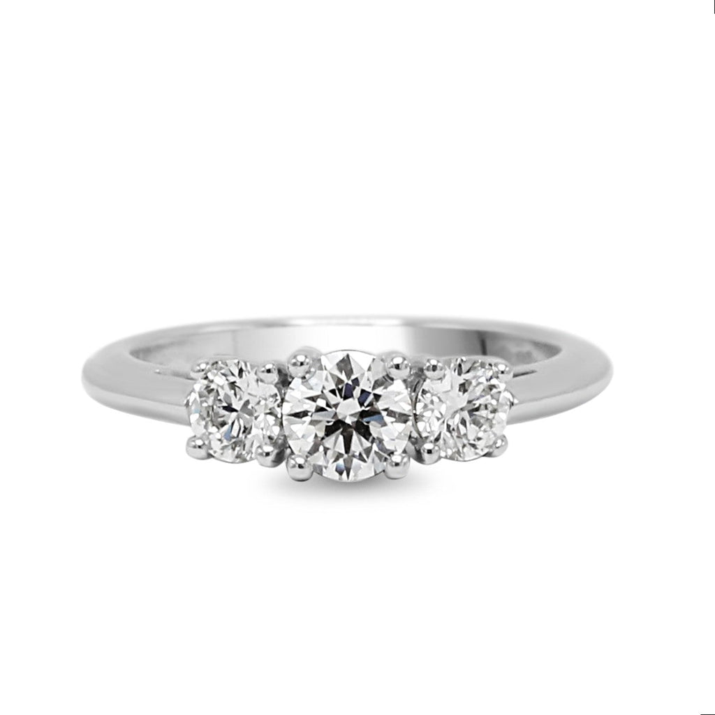 Tiffany and co. platinum brilliant 3 stone diamond engagement ring | eBay