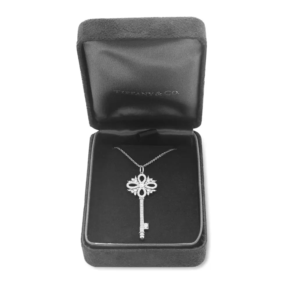 used Tiffany & Co. Victoria Diamond Key Pendant On Necklace