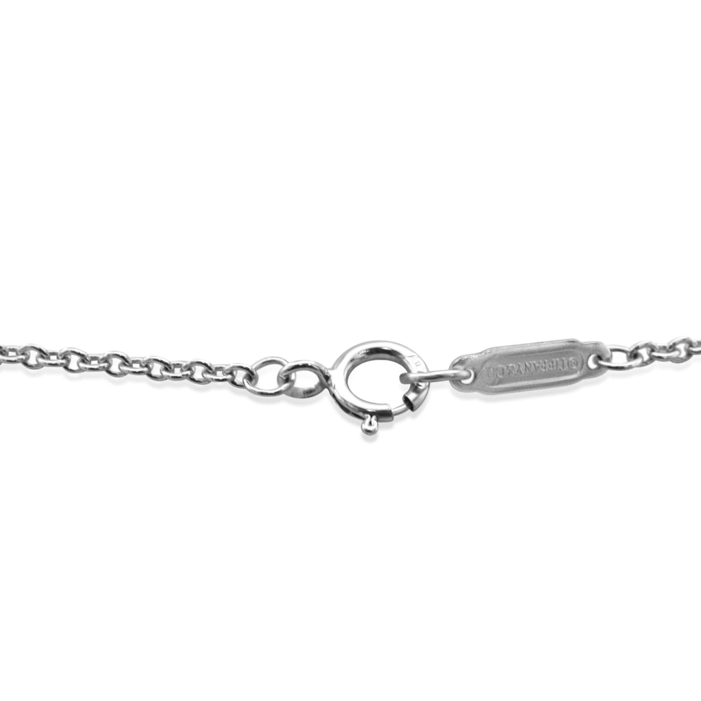 used Tiffany Diamond Star Key Pendant On 18" Necklace