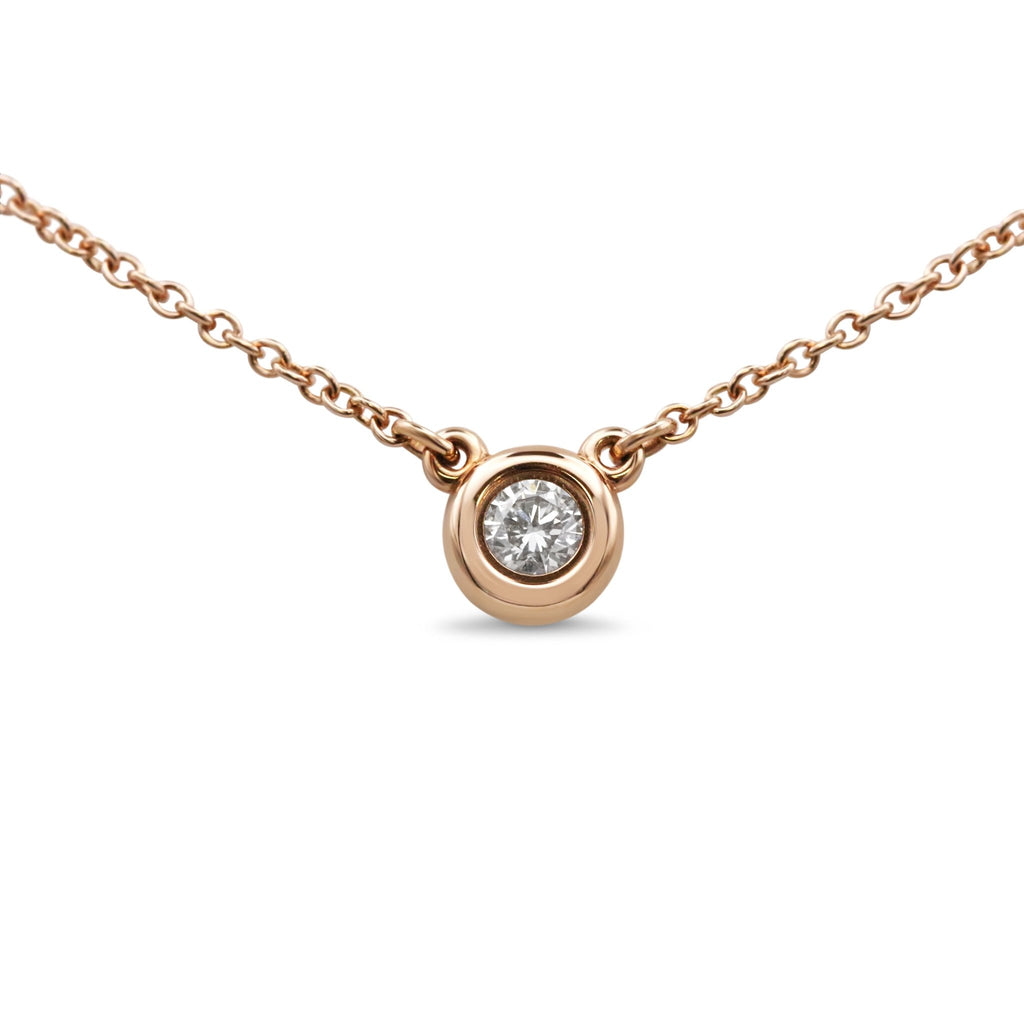 used Tiffany Elsa Peretti Diamonds By The Yard Necklace - 18ct Rose Gold