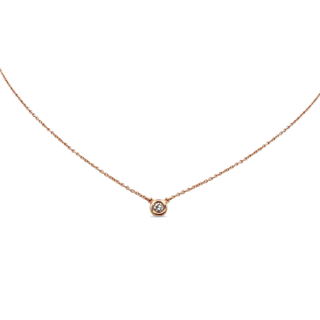 used Tiffany Elsa Peretti Diamonds By The Yard Necklace - 18ct Rose Gold