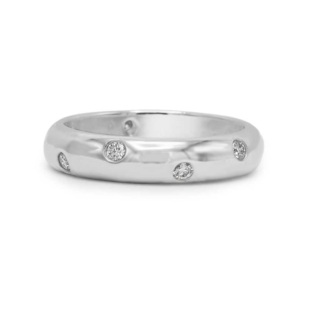 used Tiffany Etoile Diamond Band Ring 3mm - Platinum